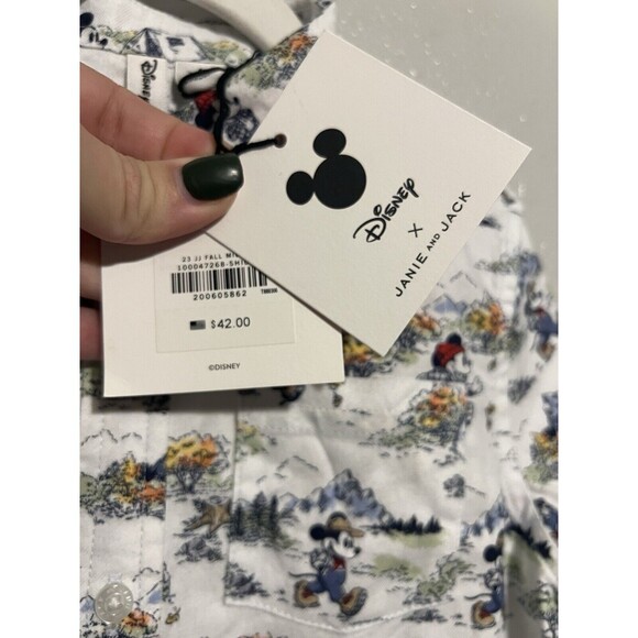 Janie and Jack Boy's Long Sleeve Mickey Mouse Button Down Shirt Size 4T NWT - Picture 3 of 5